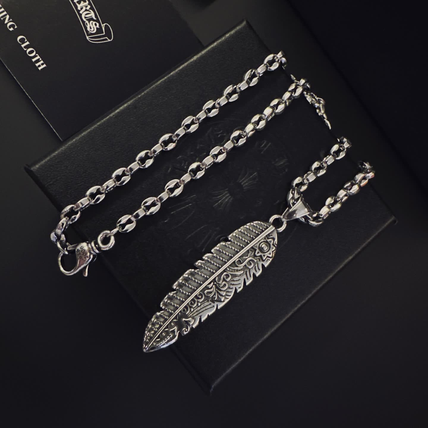 Chrome Hearts Feather Pendant Necklace